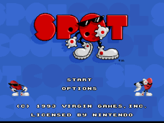 Cool Spot title screen for Super Nintendo